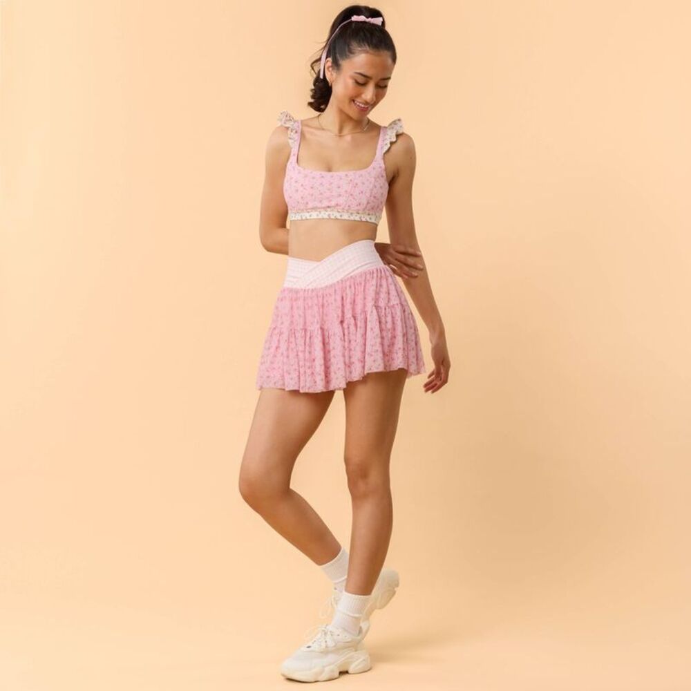 Open Box - Blogilates -  Women's Ballerina Skort - Pi Pink Gingham - Picture 3 of 4